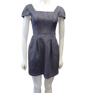 BCBG Cap Sleeve Grey Mini Lined Dress Size  4